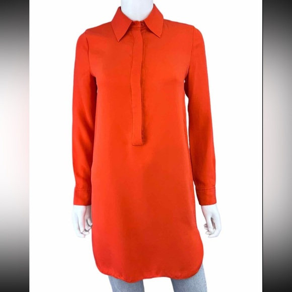 Vince Tops - VINCE Orange 100% Silk Tunic Top